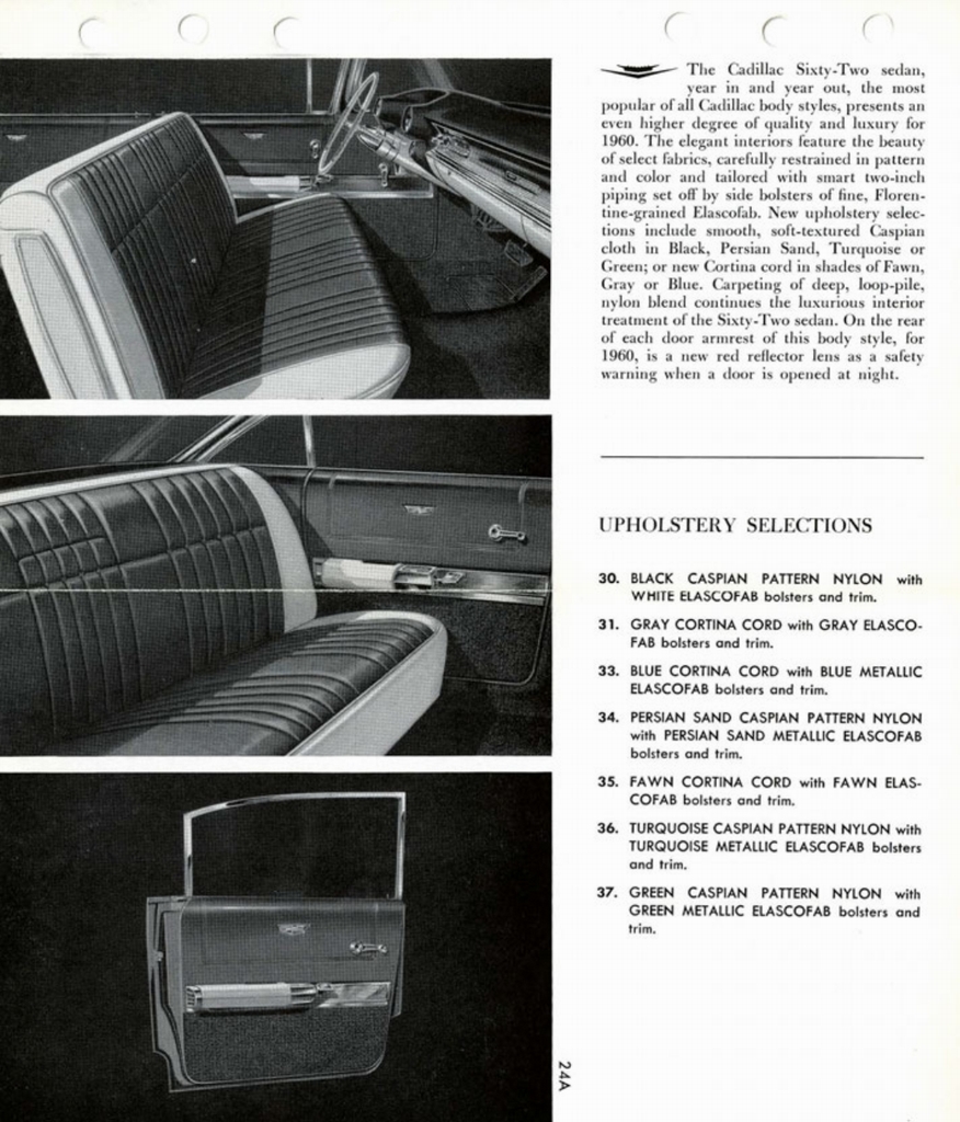 1960 Cadillac Salesmans Data Book Page 55